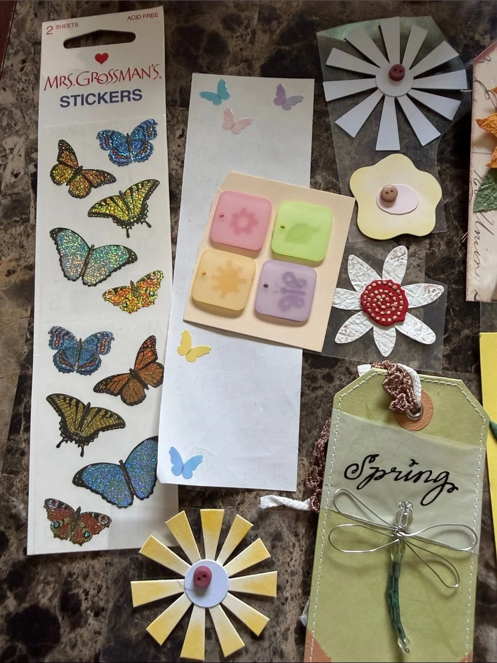 Misc Spring and Flower Scrapbooking Embellishments
